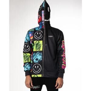 Sugarhill Mens Daydreams Hoodie Full Zip Size S Graphic Hipster Streetwear Indie